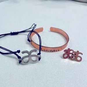 Arbonne bracelets and stud earring bundle